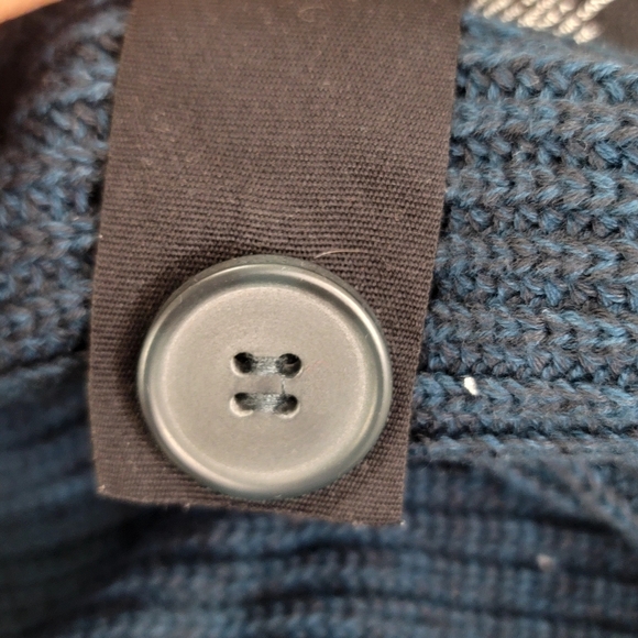 ​COS Blue Ribbed V-Neck Cardigan Sweater S 100% Cotton Quiet Luxury Minimalist - Picture 10 of 12